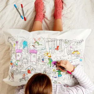 Funda infantil para colorear y aprender - cuentos y leyendas Eat Sleep Doodle [Taille 75x50 cm] image-4