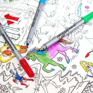 Funda infantil para colorear y aprender - cuentos y leyendas Eat Sleep Doodle [Taille 75x50 cm] image-5