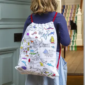 Kinderrucksack - Weltkarte Eat Sleep Doodle image-3