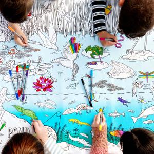 Children's tablecloth - la vie de l'étang Eat Sleep Doodle image-3