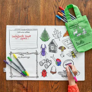 Children's Forest Pattern Coloring Book Eat Sleep Doodle image-1