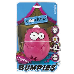 303-421369-rubber-dog-toy-with-strawberry-taste-ebi-lucky-bird-pink