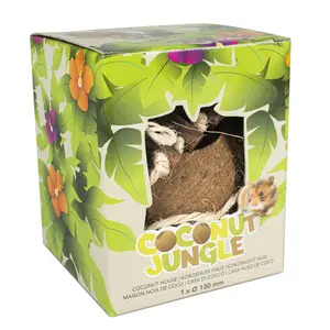 Καταφύγιο για τρωκτικά Ebi Coconut avec échelle et cage Globehouse image-1
