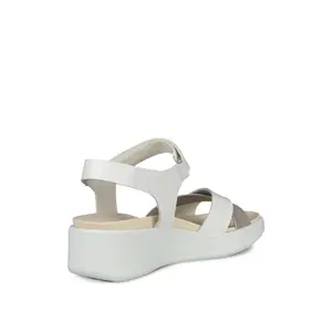 Sandali con cinturini incrociati in pelle donna Ecco Flowt image-3