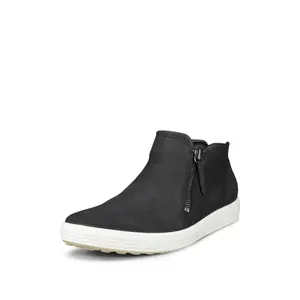 Womens Suede Zip Ankle Boots Ecco Soft 7 image-1
