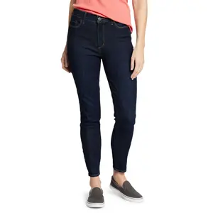 Girl's slightly curved high-waisted jeans Eddie Bauer Voyager image-0