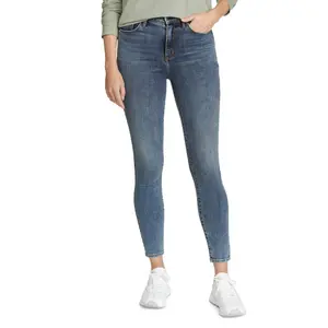 Girl's slightly curved high-waisted jeans Eddie Bauer Voyager image-0