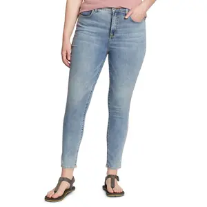 Girl's slightly curved high-waisted jeans Eddie Bauer Voyager image-0
