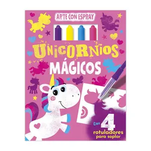 Magic unicorns spray art activity book Edibook image-0