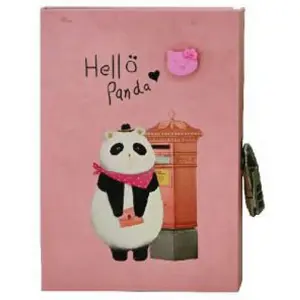 Diary with padlock in 4 designs Ediciones Saldaña Premium Panda image-2