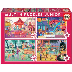 Amusement Park Puzzle Educa Borras 4en1 image-0