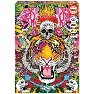 Ecstatic tiger puzzle Educa Borras image-0