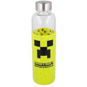 Bouteille en verre avec couvercle en silicone Educa Borras Minecraft image-0