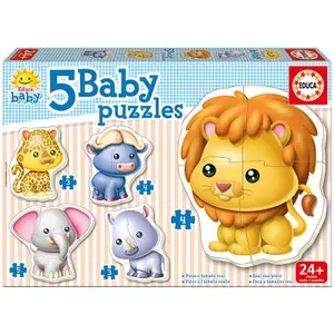 Puzzle da 2-5 pezzi Educa Borras Wild Animals image-0