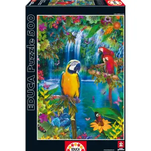 Puslespil med 500 brikker Educa Borras Bird Tropical Land image-0