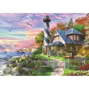 1000-piece puzzle Educa Borras Lighthouse at Rock Bay image-1