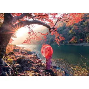 1000-piece puzzle Educa Borras Sunrise in Katsura River Japan image-0