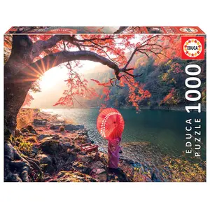 1000-piece puzzle Educa Borras Sunrise in Katsura River Japan image-1