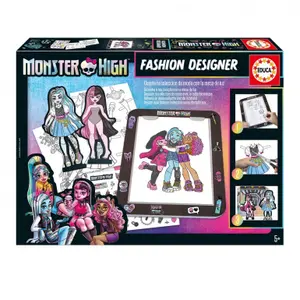 livre pour enfant de coloriage avec autocollants Educa Borras Monster High Fashion Designer image-1