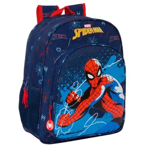 Adaptable backpack for children Educa Borras Marvel Spiderman Neon image-0