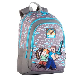 Adaptable backpack for children Educa Borras Minecraft Mine image-2