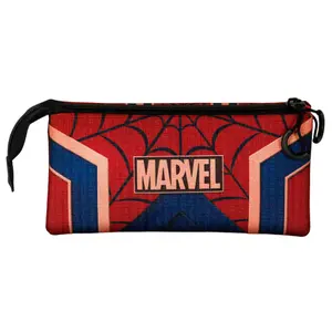 Children's triple Pencil case Educa Borras Marvel Spiderman Drop image-1