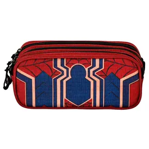 Children's triple Pencil case Educa Borras Marvel Spiderman Drop image-0