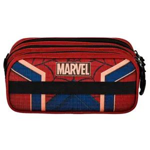 Children's triple Pencil case Educa Borras Marvel Spiderman Drop image-1
