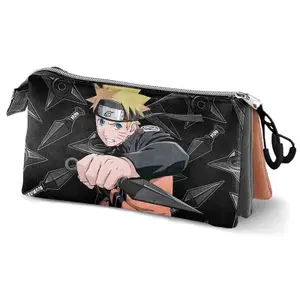 Children's triple Pencil case Educa Borras Naruto Shippuden Weapons image-0