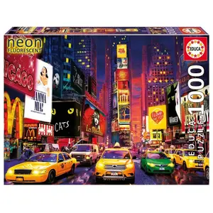 1000 piece puzzle Educa Neón Times Squar image-0