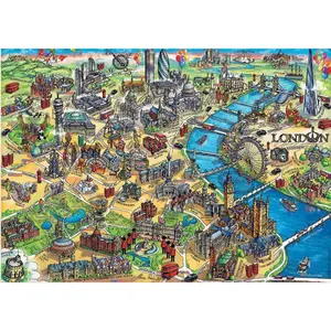 500 piece puzzle Educa Mapa De Londres image-1