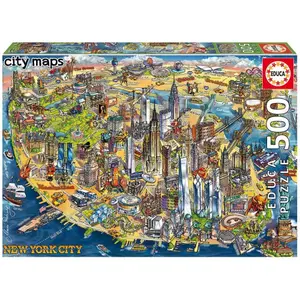 500 piece puzzle Educa Mapa De Nueva York image-0
