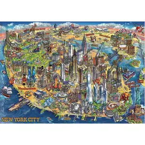 500 piece puzzle Educa Mapa De Nueva York image-1