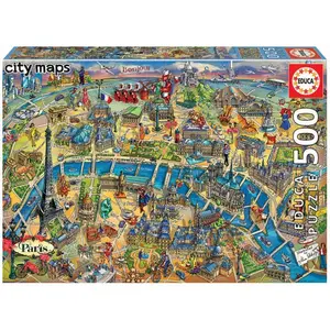 500 piece puzzle Educa Mapa De Paris image-0