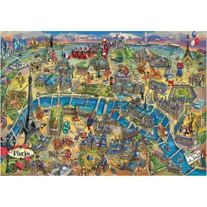 500 piece puzzle Educa Mapa De Paris image-1