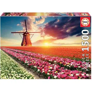 1500 piece puzzle Educa Paisaje Tulipanes image-0