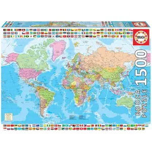 1500 piece puzzle Educa Mapamundi Político image-1