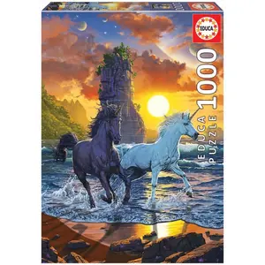1000 piece puzzle Educa Unicornios Playa image-0