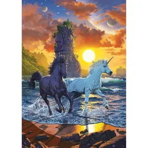 1000 piece puzzle Educa Unicornios Playa image-1