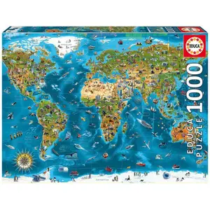 1000 piece puzzle Educa Maravillas Mundo image-0