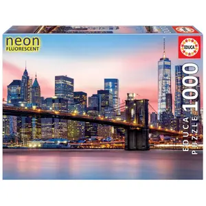 1000 piece puzzle Educa Neón Puente Brooklyn image-0