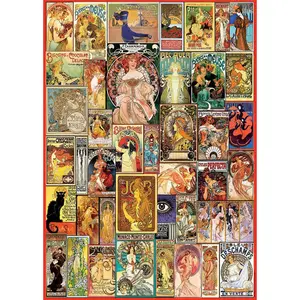 1000 piece puzzle Educa Collage Art Noveau image-1