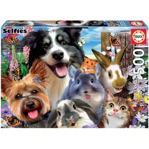 Puzzle de 500 peças Educa Animales Amigos Del Patio image-0