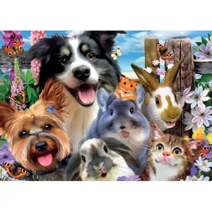 Puzzle de 500 peças Educa Animales Amigos Del Patio image-1