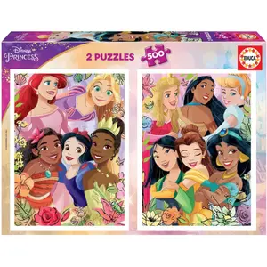 2 x 500 piece puzzle Educa Princesas Disney image-0