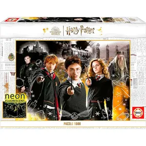1000-piece neon puzzles Educa Harry Potter image-0