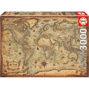 3000-piece mapamundi puzzle Educa image-0