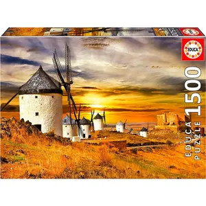 1500-piece jigsaw puzzle consuegra windmills Educa image-0