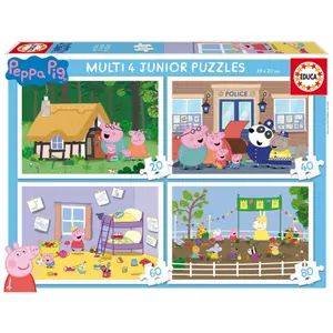 Multi 4 puzzle with 20-80 pieces Educa Peppa Pig image-0