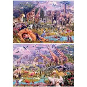 Puzzle 2 x 100 pieces Educa Animales Selva image-1